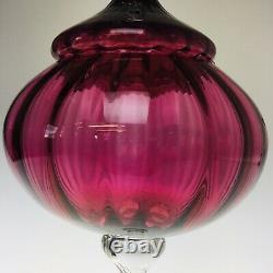 12 Italian Empoli Pink Bon Bon Apothecary Circus top Optic 1960s Genie Art Vase