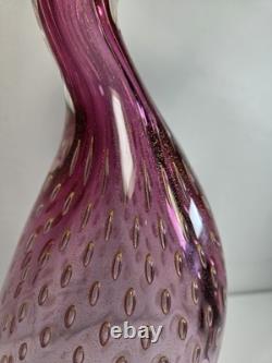 14 Art Glass Bubbles Pink Bird Figurine Murano Italy Mint Italia Collection