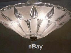 179b Vintage antique arT DEco Ceiling Light Lamp Fixture Chandelier pink