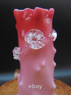 1884 Antique Victorian Stevens & Williams Matsu-no-ke Pink Art Glass Thorn Vase