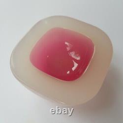 1950s Murano Archimede Seguso art glass dish 10cm Geode pink Italy Venetian VTG
