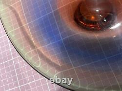 1960's Mstisov Czech Glass Duha Bowl Vlastimir Svoboda Rainbow Teardrop Shape