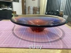 1960's Mstisov Czech Glass Duha Bowl Vlastimir Svoboda Rainbow Teardrop Shape