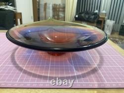 1960's Mstisov Czech Glass Duha Bowl Vlastimir Svoboda Rainbow Teardrop Shape