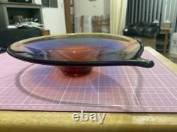 1960's Mstisov Czech Glass Duha Bowl Vlastimir Svoboda Rainbow Teardrop Shape