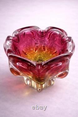 1960s Czech Sommerso Art Glass Bowl by Josef Hospodka for Chribská