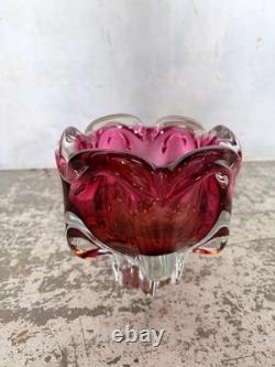 1960s Czech Sommerso Art Glass Bowl by Josef Hospodka for Chribská