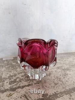 1960s Czech Sommerso Art Glass Bowl by Josef Hospodka for Chribská