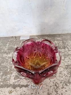 1960s Czech Sommerso Art Glass Bowl by Josef Hospodka for Chribská