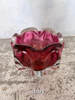 1960s Czech Sommerso Art Glass Bowl by Josef Hospodka for Chribská