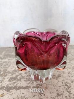 1960s Czech Sommerso Art Glass Bowl by Josef Hospodka for Chribská