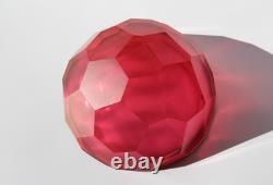 1996 BENJAMIN EDOLS & KATHY ELLIOTT Australian Studio Art Glass Faceted Bowl