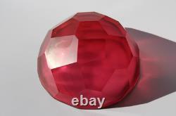 1996 BENJAMIN EDOLS & KATHY ELLIOTT Australian Studio Art Glass Faceted Bowl