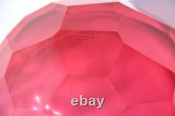 1996 BENJAMIN EDOLS & KATHY ELLIOTT Australian Studio Art Glass Faceted Bowl