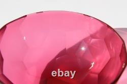 1996 BENJAMIN EDOLS & KATHY ELLIOTT Australian Studio Art Glass Faceted Bowl