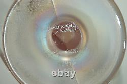 1996 Fenton Hand Painted Hummingbird Fan Vase 8 1/4 Signed #596