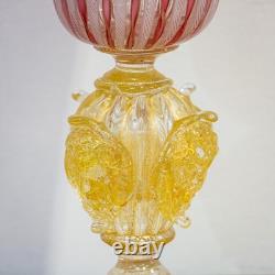 19th Century Murano Latticino Vase