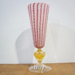 19th Century Murano Latticino Vase