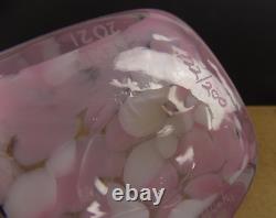 2021 Blenko Cherry Blossom Bag Vase Signed John W Limited Ed 22/200 (it#c2)