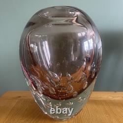 20th C Hand Blown Italian Murano Sommerso Bullicante Pale Pink & Clear 6.7kg