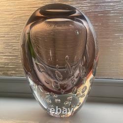 20th C Hand Blown Italian Murano Sommerso Bullicante Pale Pink & Clear 6.7kg