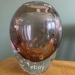 20th C Hand Blown Italian Murano Sommerso Bullicante Pale Pink & Clear 6.7kg