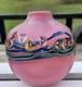 20th C. Handblown Pink Art Glass Vase 4.5 Style of O&F