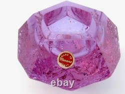 20th Century Murano Sommerso Alexandrite Art Glass Textured Bowl Label Striking