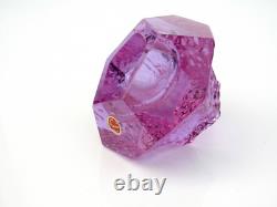 20th Century Murano Sommerso Alexandrite Art Glass Textured Bowl Label Striking