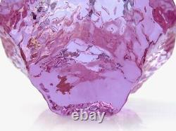 20th Century Murano Sommerso Alexandrite Art Glass Textured Bowl Label Striking