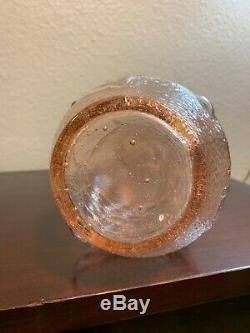 22 Vintage Italian Pink Glass Genie Bottle Italy Bubble Stopper Empoli