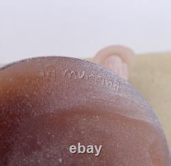 2 La Murrina Murano Art Glass Asian Figurines Scavo Pink Signed 10 & 8.5 Tall