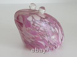 2 x Cambridge / Midsummer Pink & Green Glass Frog ex Whitefriars Jonny Payne