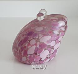 2 x Cambridge / Midsummer Pink & Green Glass Frog ex Whitefriars Jonny Payne