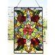 32 x 20 Tiffany-Style Rose Garden Stained Glass window Panel