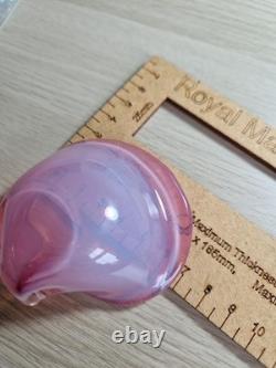366F Murano Iridescent Pink Seguso Shell Trinket Dish Mid Century
