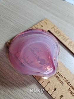 366F Murano Iridescent Pink Seguso Shell Trinket Dish Mid Century