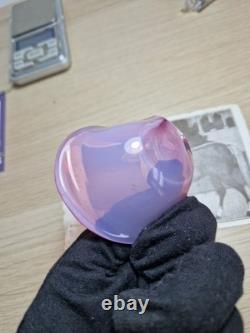 366F Murano Iridescent Pink Seguso Shell Trinket Dish Mid Century