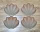 4 x Antique Pink Clam Shell Lamp Glasses 26cm x 21cm 130 years Old