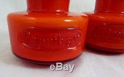 4 x Coral & Opal Holmegaard Palet Spice Jars with Stoppers