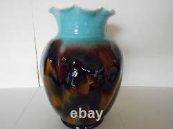 ANTIQUE PORCELAIN CHINA VASE/ JARDINIERE TORTE SHELL EFFECT 29cm HIGH STUNNING