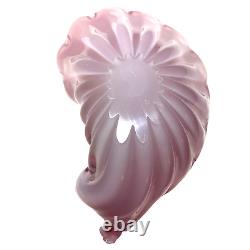 ARCHIMEDE SEGUSO Murano Art Glass Shell Centerpiece Alabastro Pink 4lbs VTG RARE