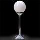 ART DECO 1930s Hexagonal Tubular Chrome & Pink Glass TABLE LAMP