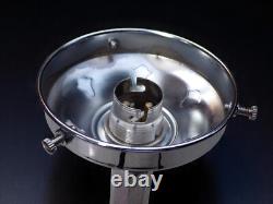 ART DECO 1930s Hexagonal Tubular Chrome & Pink Glass TABLE LAMP