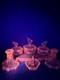 ART DECO VINTAGE PINK GLASS DRESSING TABLE SET Selenium Glass Rare Czech