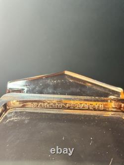 ART DECO VINTAGE PINK GLASS DRESSING TABLE SET Selenium Glass Rare Czech