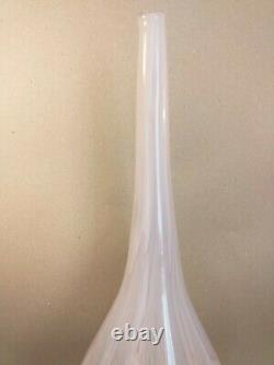 A Beautiful Midcentury Art Glass/vase 54cms Tall Pastel Pink