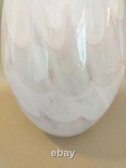 A Beautiful Midcentury Art Glass/vase 54cms Tall Pastel Pink