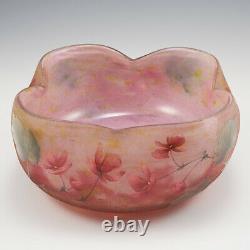 A Daum Internally Mottled and Enamelled Glass Bowl c1910