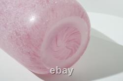 A Vintage Pink Murano Scavo Glass Vase Italy